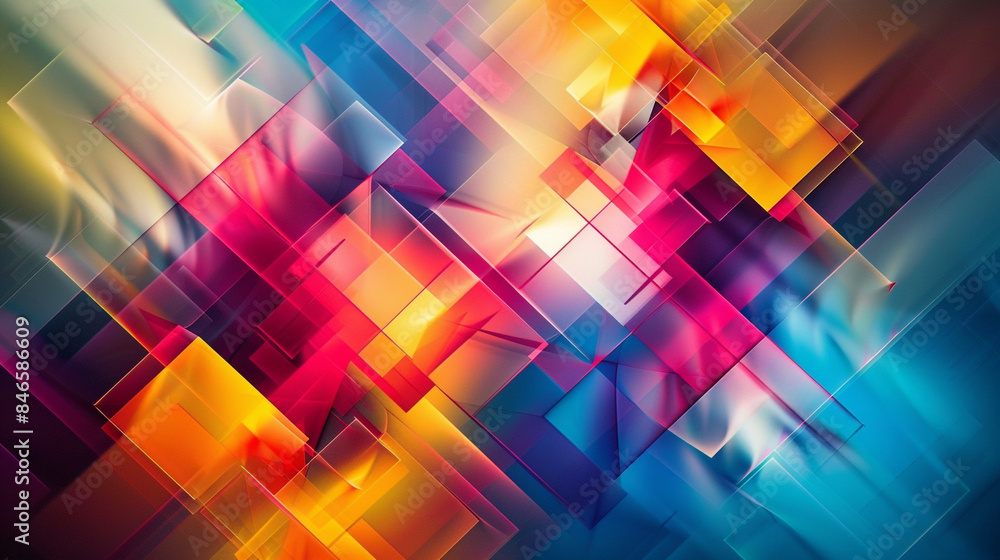 Obraz premium abstract background consisting of triangle and geometric square shape and light colorful seamless retro pattern geometric shapes.