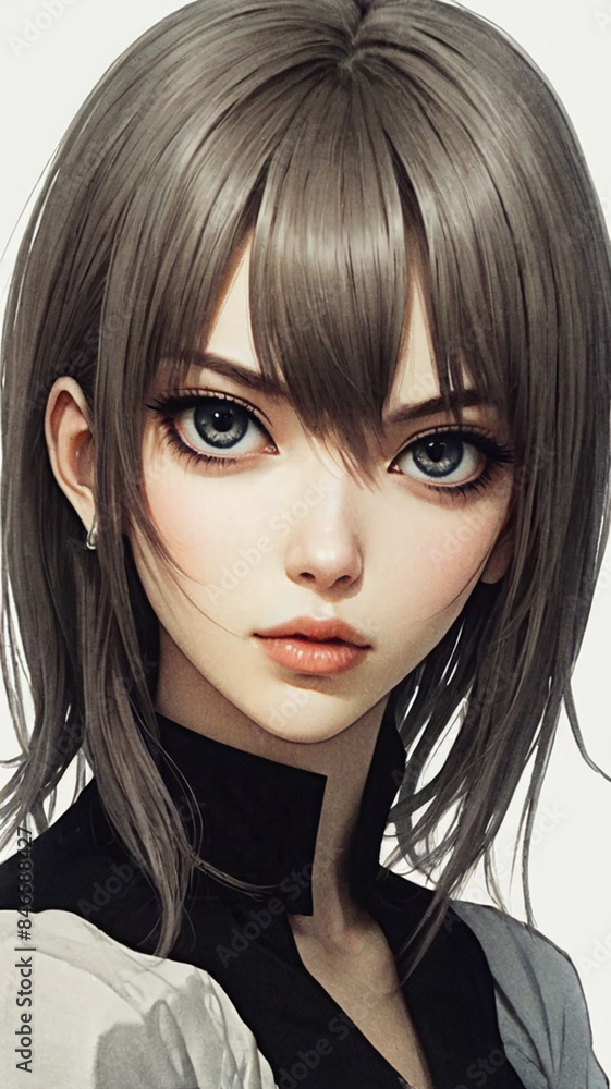 portrait sketch of a woman with a sharp gaze and a mysterious face portrait sketch of a woman with a sharp gaze and a mysterious face