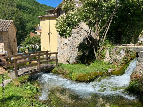 Obraz na płótnie Umbria - Rasiglia (Foligno) w salonie