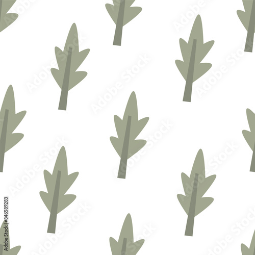 Seamless pattern with cartoon arugula. colorful vector. hand drawing, flat style. design for fabric, print, textile, wrapper