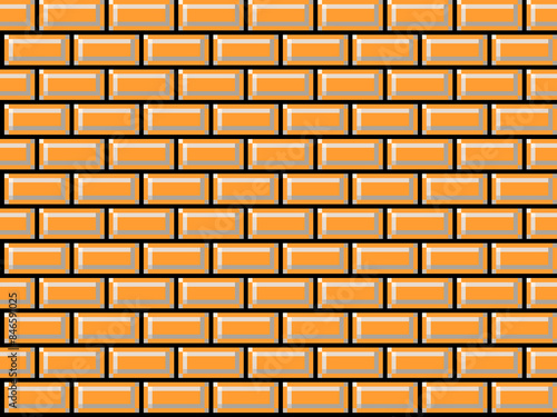 レトロゲームっぽい　レンガの背景