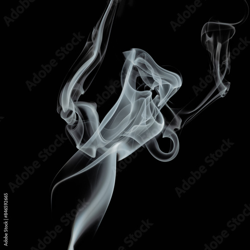 Smoke on Black Background-Carnival Mask with Ribbon