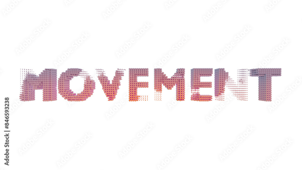 MOVEMENT Abstract Pixel Glow: Modern Digital Typography MOVEMENT Abstract Pixel Glow: Modern Digital Typography