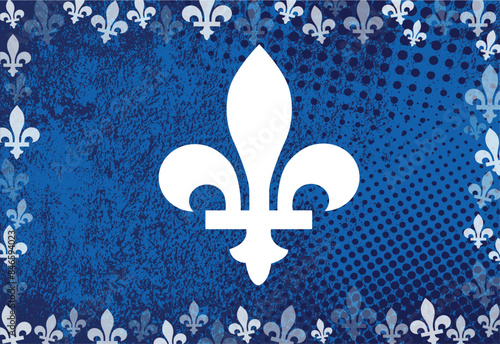 Quebec province of Canada emblem fleur de lys banner background