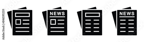 Newspaper icon. Magazine icon, Vector illustration