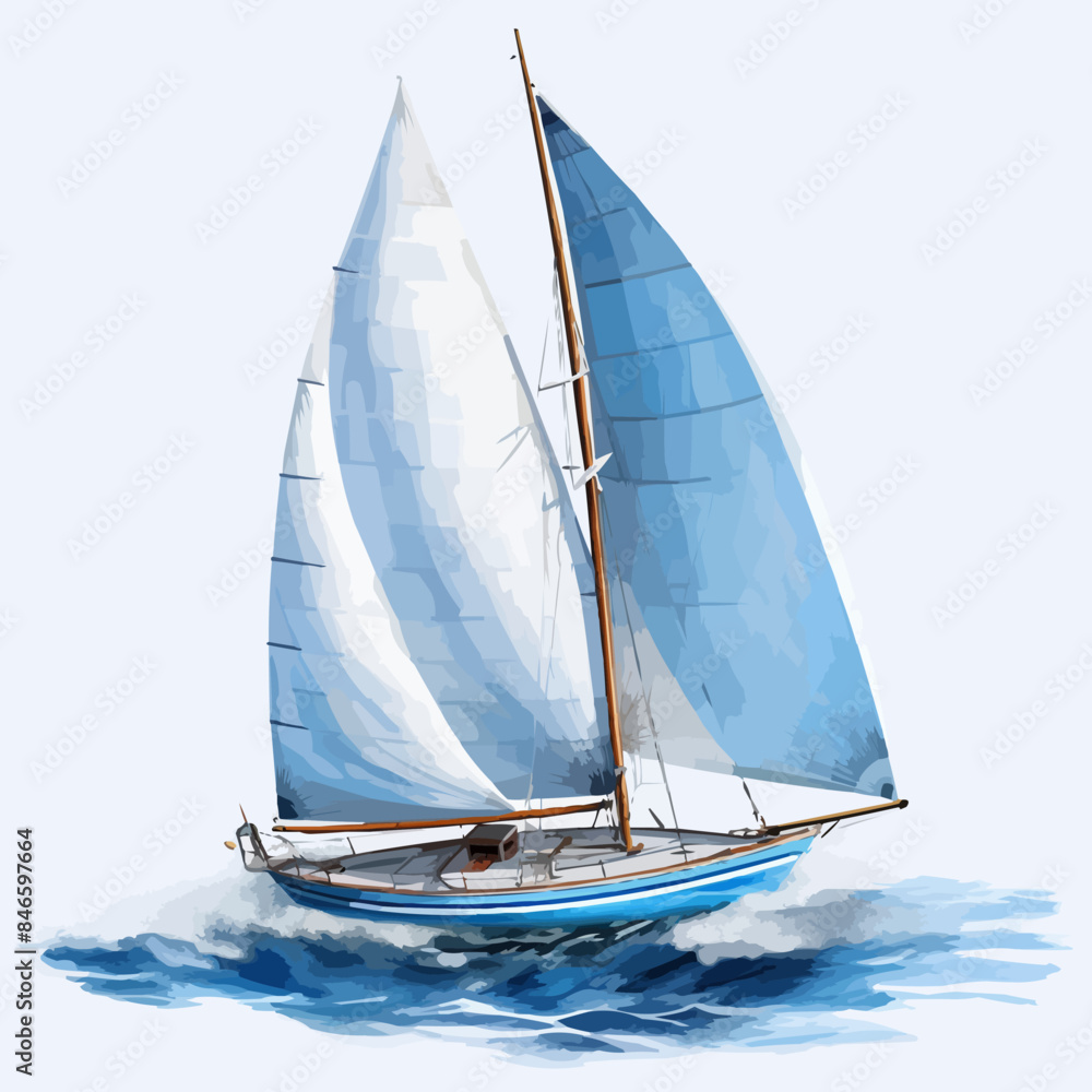 Sailboat isolated on a transparent background Sailboat isolated on a transparent background