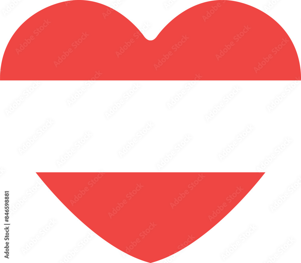 Austria heart shape flag icon Austria heart shape flag icon