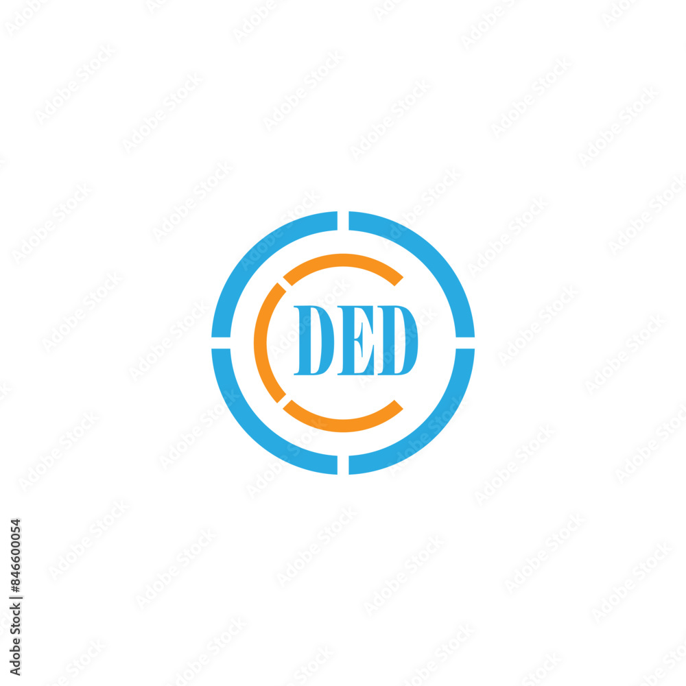 abstract DED logo design
