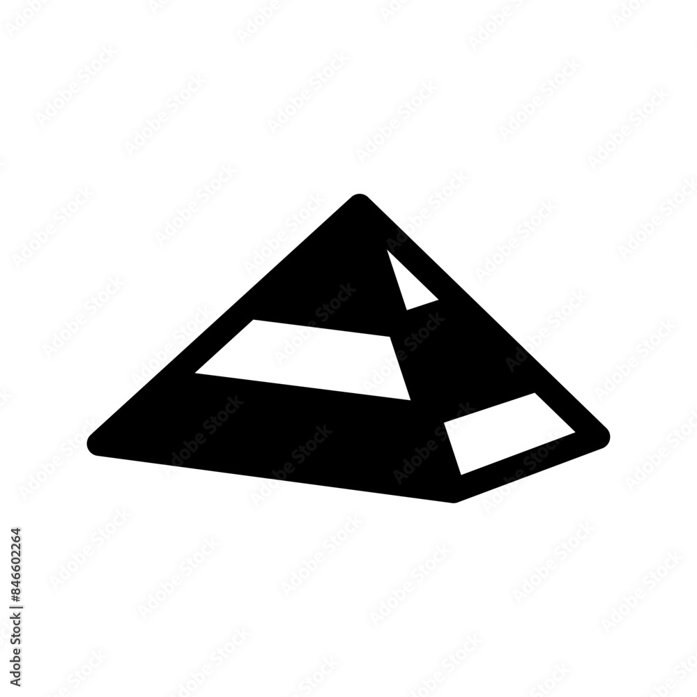 Pyramid Icon Vector Symbol Design Illustration