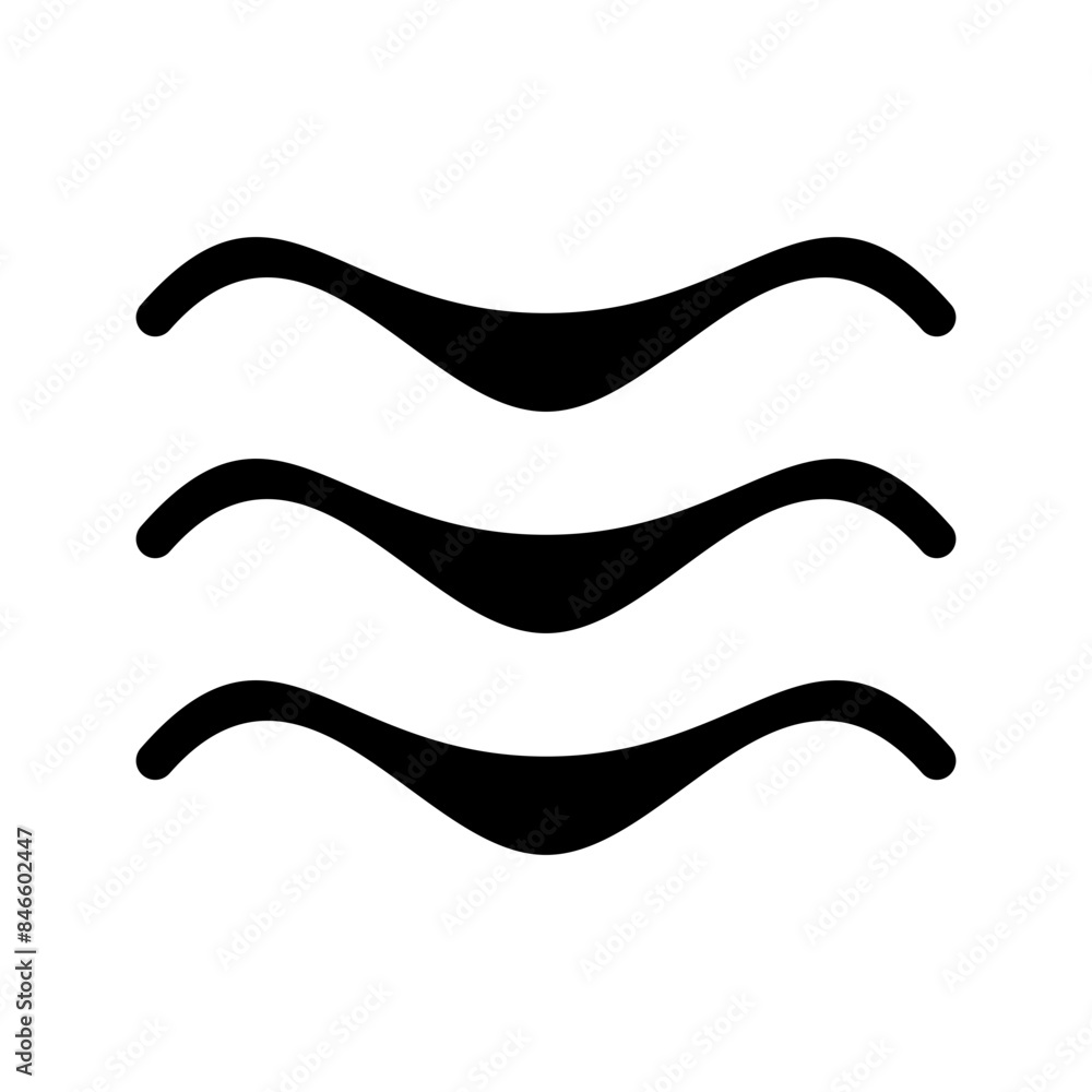 Wave Icon Vector Symbol Design Illustration Wave Icon Vector Symbol Design Illustration