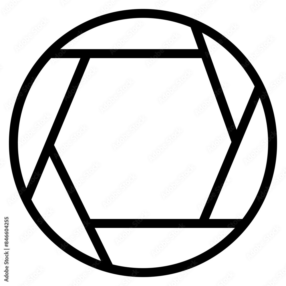Diaphragm Icon in Line Style Diaphragm Icon in Line Style
