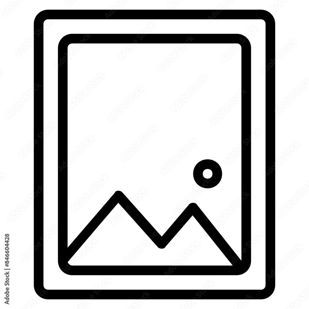 Photo Icon in Line Style Photo Icon in Line Style