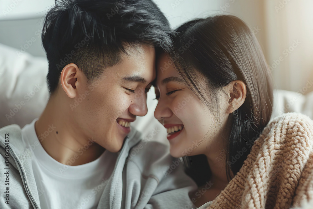 Generated with ai image of a beautiful sweet pretty couple spending time home together Generated with ai image of a beautiful sweet pretty couple spending time home together