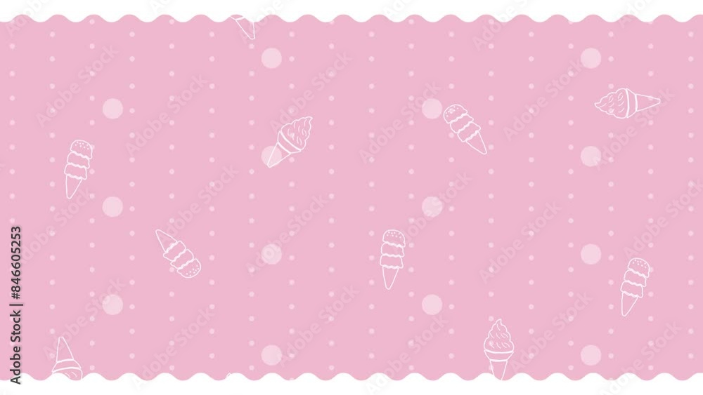 メルヘンなアイスクリームの背景,いちご