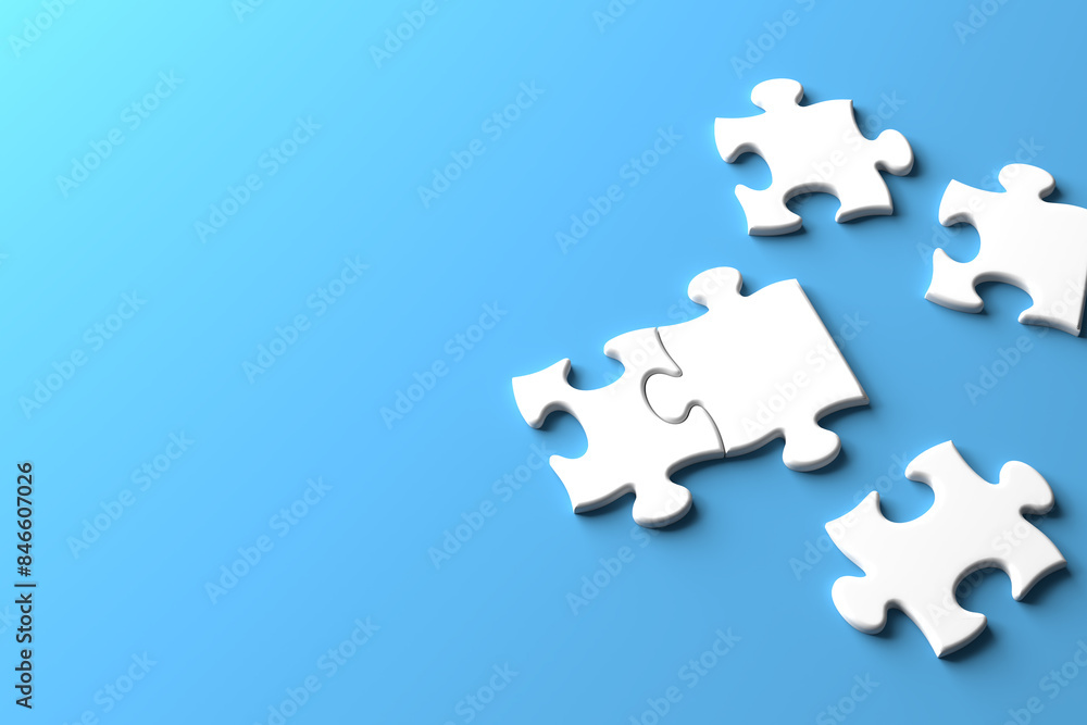 abstract business symbol with a part of puzzle - 3D illustration abstract business symbol with a part of puzzle - 3D illustration