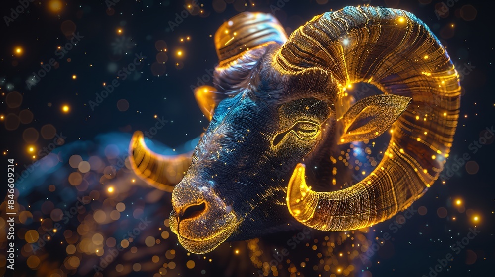 Aries zodiac sign constellation illustration Aries zodiac sign constellation illustration