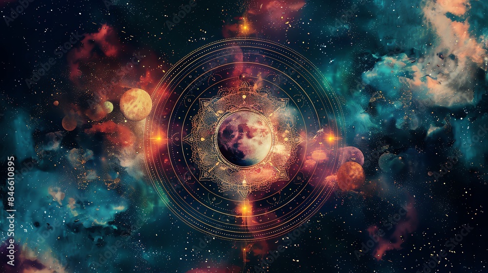 An ethereal painting of a celestial event An ethereal painting of a celestial event