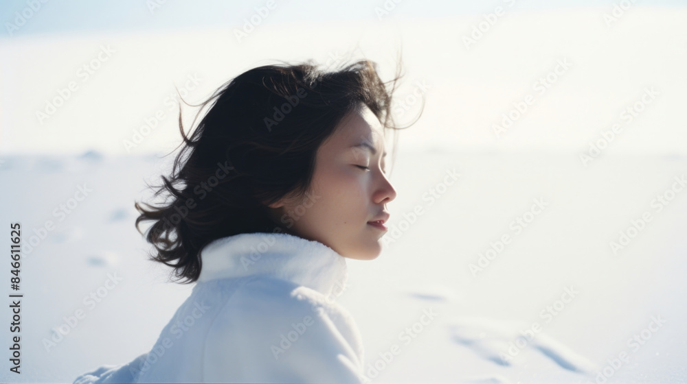 女, 女性, モデル, 美しい女性, 目を閉じる女性, 雪, 雪山, 雪原, 冬, 雪原に佇む女性, 自然, くつろぐ女性, Woman, female, model, beautiful woman, eyes closed, snow, snow mountain, snowfield, winter, woman standing in snowfield, nature, relaxing 女, 女性, モデル, 美しい女性, 目を閉じる女性, 雪, 雪山, 雪原, 冬, 雪原に佇む女性, 自然, くつろぐ女性, Woman, female, model, beautiful woman, eyes closed, snow, snow mountain, snowfield, winter, woman standing in snowfield, nature, relaxing