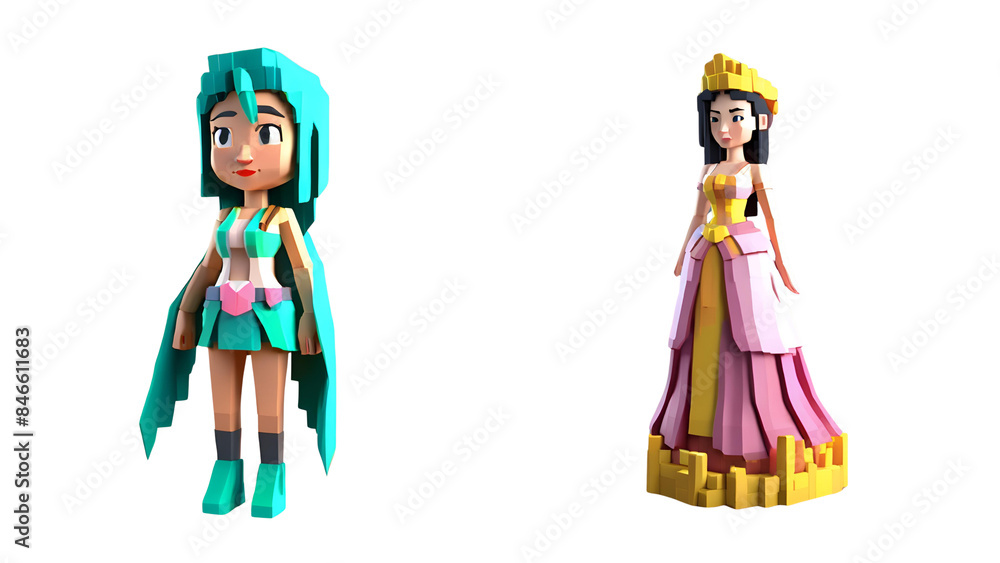 Fototapeta premium woman action figure