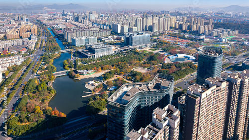 Urban Environment of Central Park in Beilun District, Ningbo City, Zhejiang Province, China #846612687