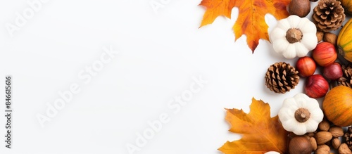 Autumn-themed flat lay arra...