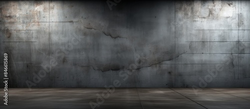 Dark concrete wall providin...