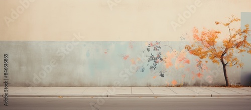 Street wall displaying a mo...