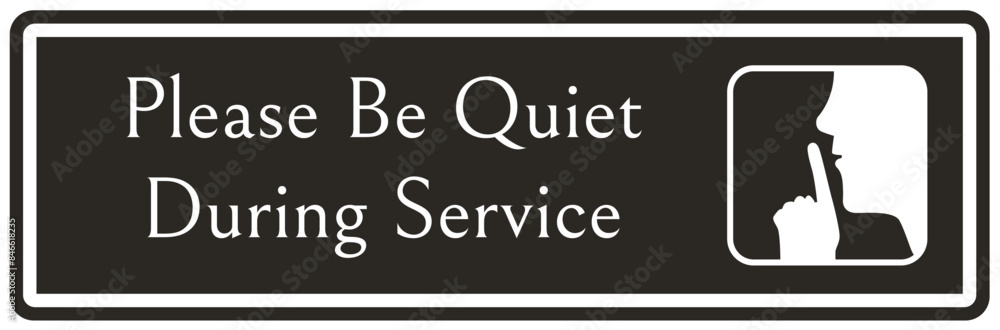 Obraz premium Quiet please sign during session