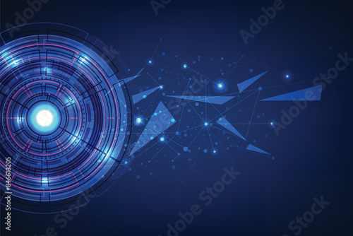 Abstract futuristic circle sci fi technology innovation concept background