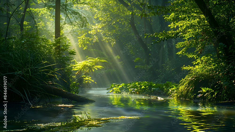 sunlight in the forest sunlight in the forest