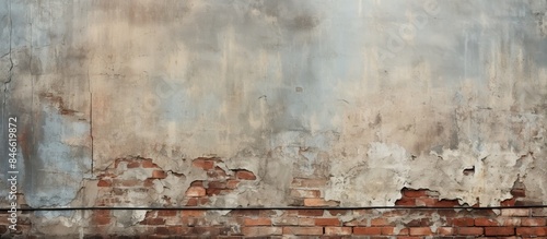 A weathered street wall pro...