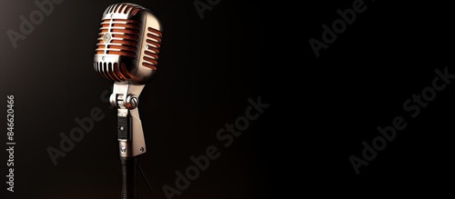 Vintage microphone with cop...