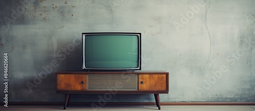 Vintage television on woode...