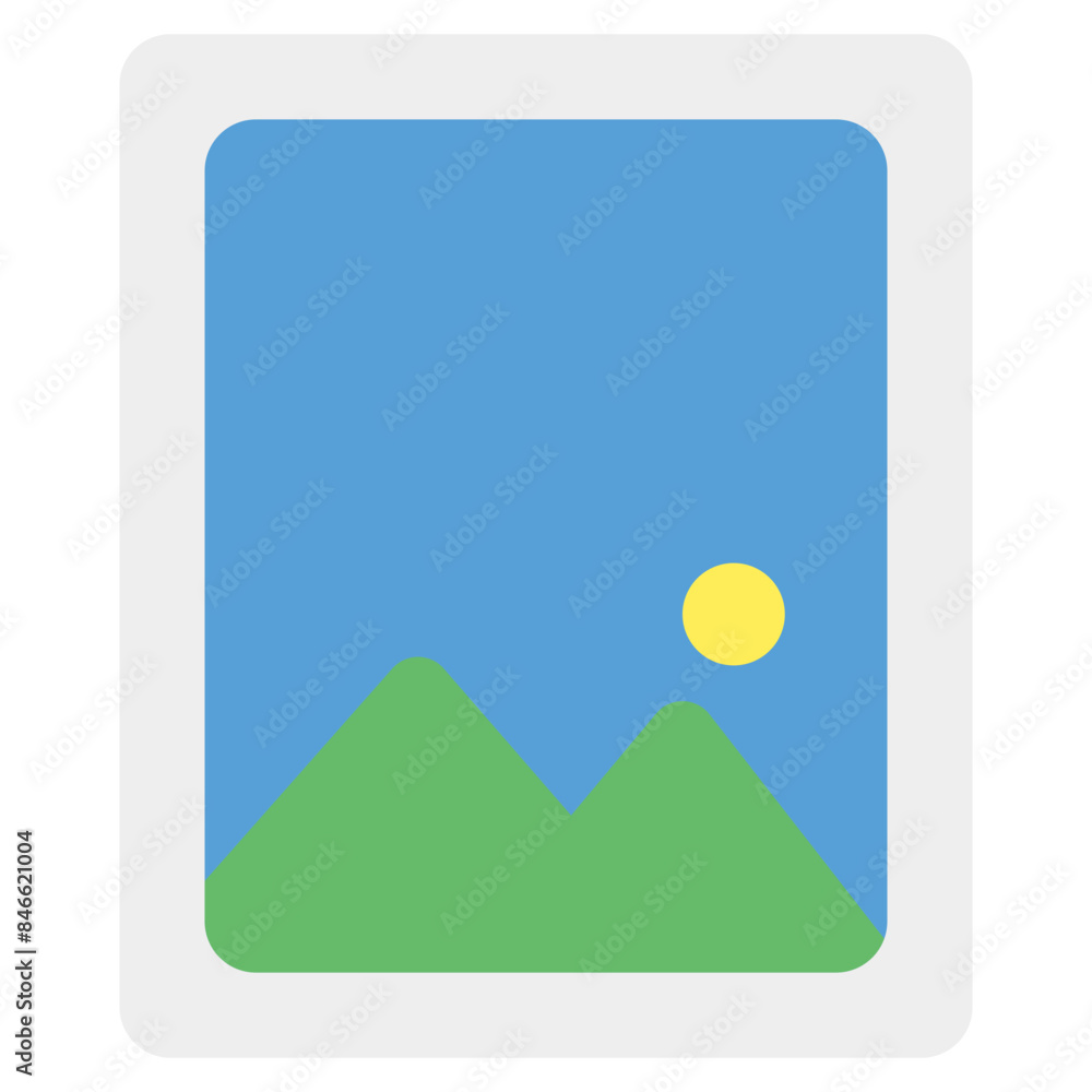 Photo Icon in Flat Style