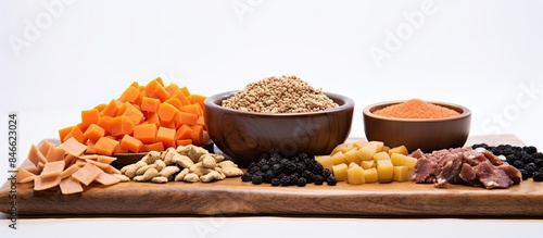 A variety of pet foods, inc...