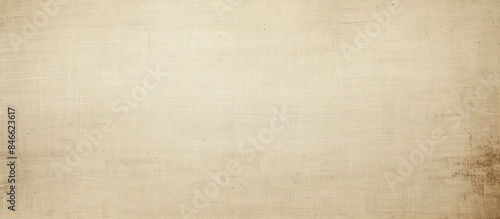 Grunge canvas cloth abstract with a natural vintage beige color linen texture background with copy space image.