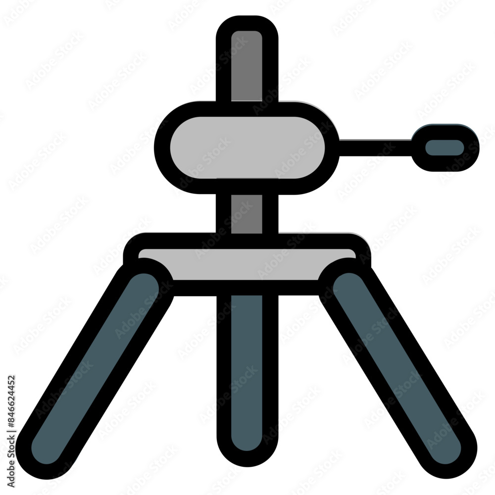 Tripod Icon in Filled Line Style Tripod Icon in Filled Line Style