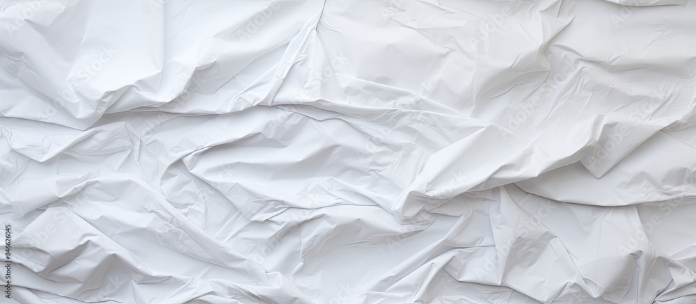 White crumpled paper texture perfect for design with ample copy space image. White crumpled paper texture perfect for design with ample copy space image.