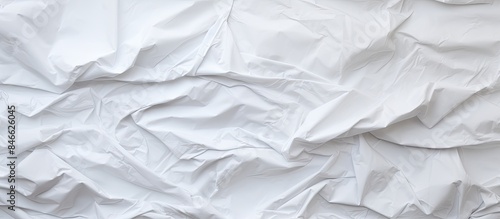 White crumpled paper texture perfect for design with ample copy space image.