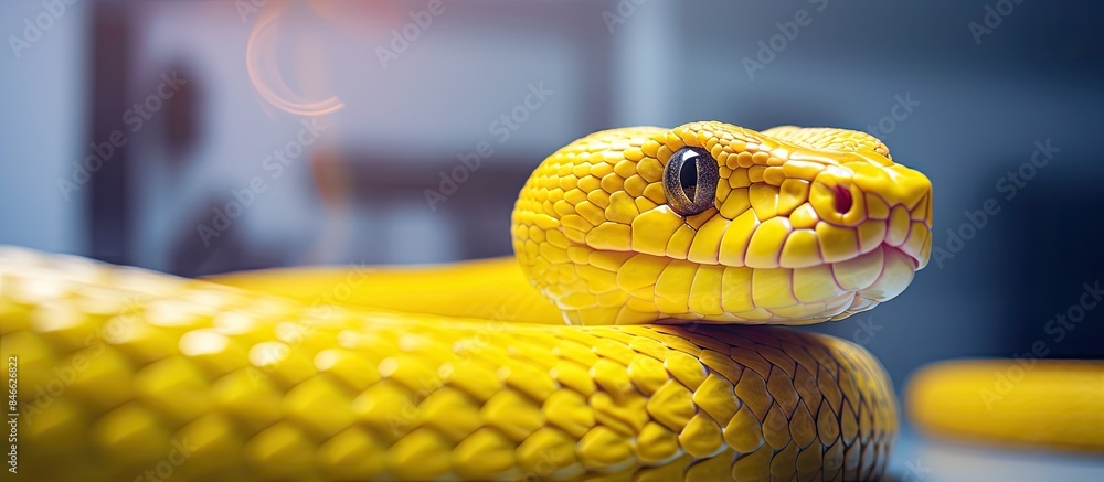 Fototapeta premium A blue baby rodent, a squirrel degu, is depicted amidst a floral setting in a copy space image.