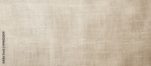 Grunge canvas cloth abstract with a natural vintage beige color linen texture background with copy space image.