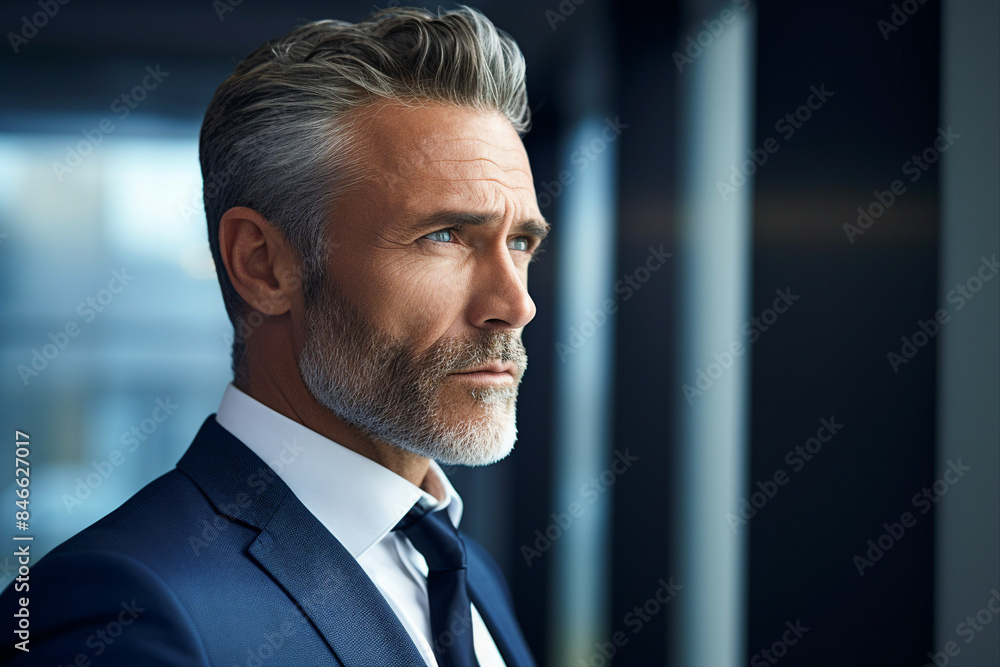 Designed with generative ai technology image of handsome elegant gentleman successful worker Designed with generative ai technology image of handsome elegant gentleman successful worker