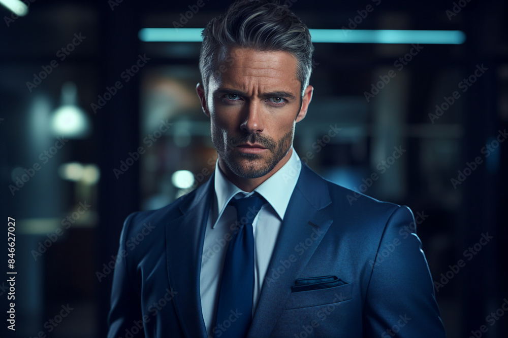 Handsome man gentleman successful confident strict businessman made with generative AI technology Handsome man gentleman successful confident strict businessman made with generative AI technology