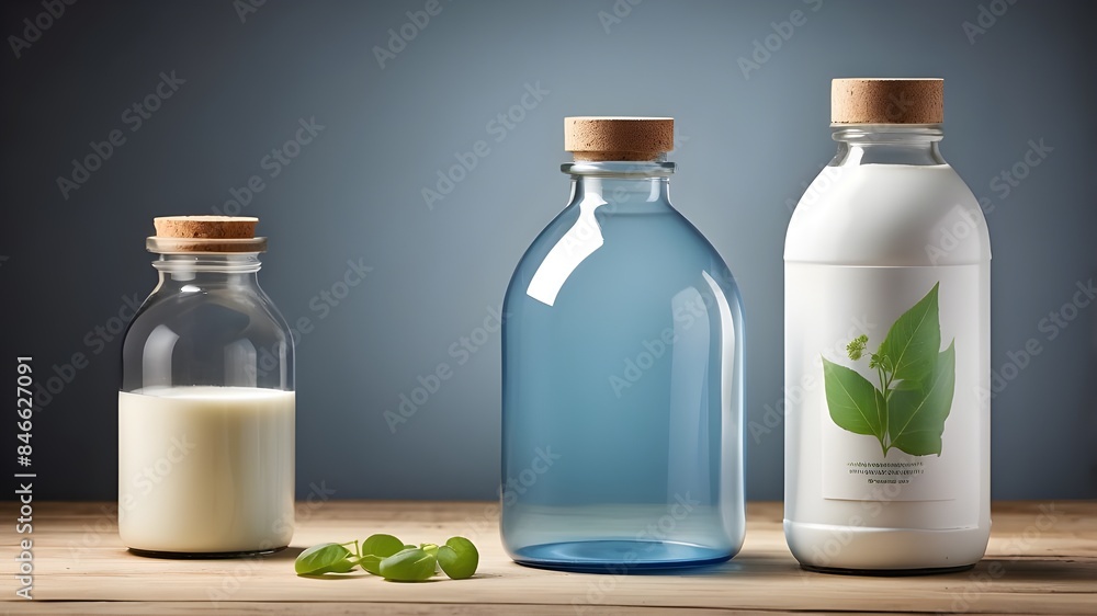 research on organic products, bioscience, and the blank bottle container research on organic products, bioscience, and the blank bottle container