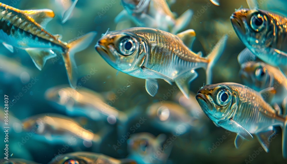 Fototapeta premium School of Fish Close-Up