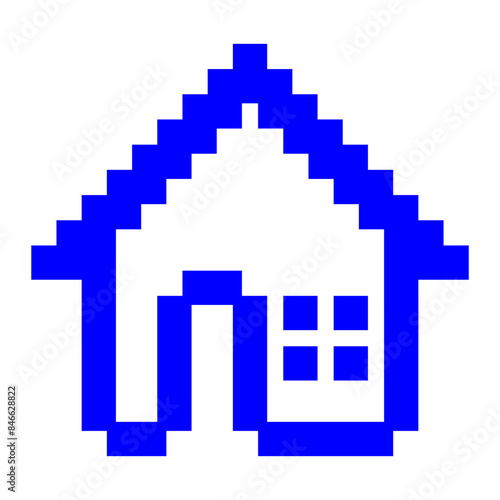 pixel home icon, arrow button, house icon with 8bit style, pixel style art home page button design element