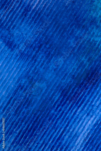 Wallpaper Mural close up of striped watercolor paper stained in blue color Torontodigital.ca