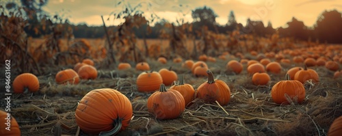 Harvesting pumpkins for Halloween decorations, pumpkin patches and spooky fun, 4K hyperrealistic photo.