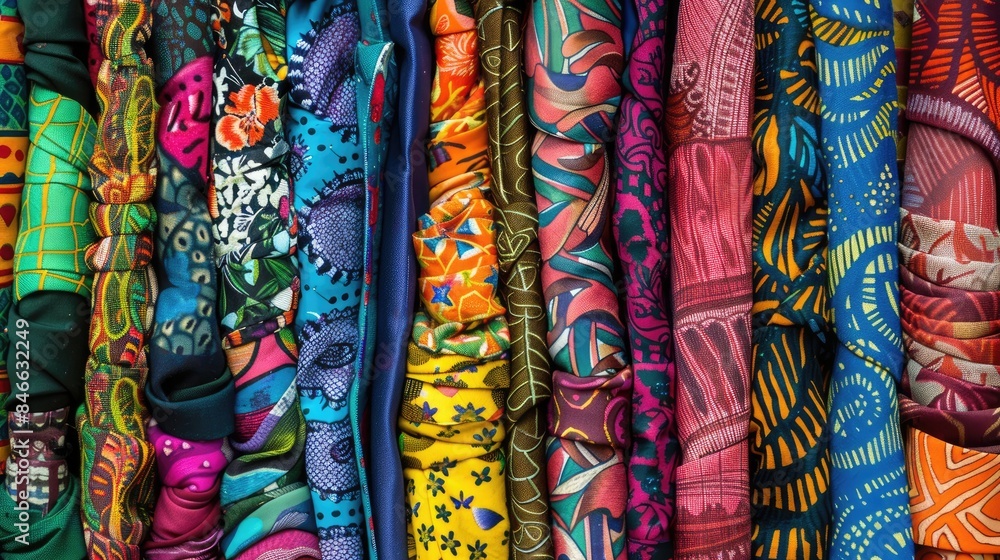 Colorful fabric textile