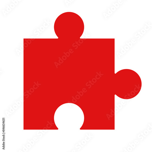 Red jigsaw vector